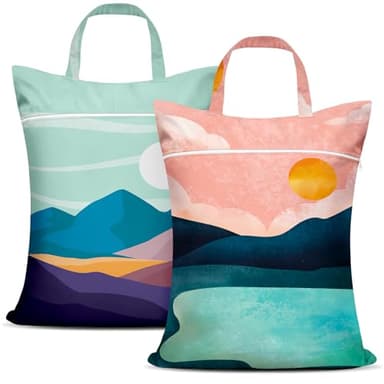 2 Pcs Large Travel Laundry Bags - Waterproof with Handle, Washable Dirty Clothes Bags for Travel, Wet & Dry Use, Bathing Suit & Gym Clothes Laundry, Swimming Pool & College Dorm