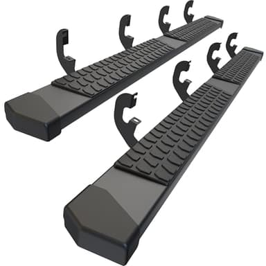 Crew Cab Running Boards Side Steps Compatible with 2019-2026 Chevy Silverado & GMC Sierra 1500 (Excl 2019 Ld/Lt), 2020-2026 2500 HD 3500 HD, Black Textured Aluminum Nerf Bars