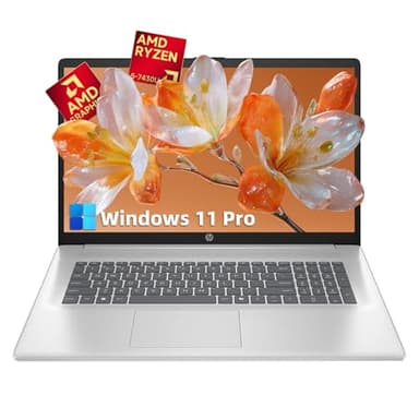 HP Flagship 17 Touchscreen Laptop Computer - 17.3" Anti-Glare HD+ Display, Windows 11 Pro, Copilot, AMD Ryzen 5 7430U (up to 4.3GHz), Wi-Fi 6, Fast Charge, Numeric Keypad | 16GB RAM + 1TB SSD