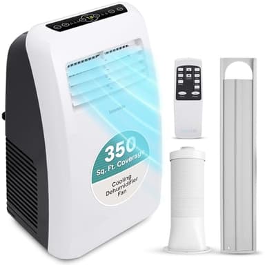 SereneLife 3-in-1 Portable Air Conditioner with Built-in Dehumidifier Function,Fan Mode, Remote Control, Complete Window Mount Exhaust Kit