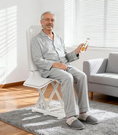 VOLLGUT 2-in1 Electric Chair Lift, Stand Up Independently from Floor, Support Up to 300 LBS, Chair Lift for Elderly, Help You Stand Up for Living Room & Bathtub