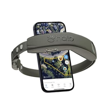 Halo Collar 4 Wireless Dog Fence & GPS Dog Collar, Keep Your Dog Safely Contained Outdoors with App-Controlled Boundaries and Real-Time Tracking, One Size, Graphite