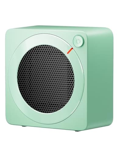 Gaiatop Mini Space Heater, Lightweight PTC Ceramic Fast Heating 500W Energy Efficient for Indoor Use, Overheating & 45° Tip-Over Protection, Portable Desk Electric Heaters for Office Home Green