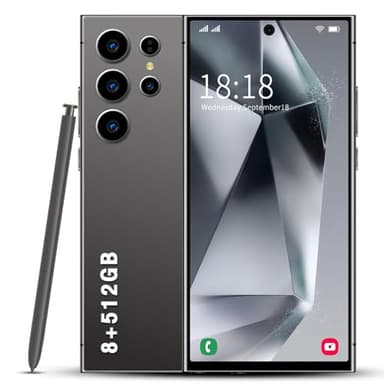 WEILIGO W24 Ultra Cell Phone,6.8",5G Unlocked Android,Cell Phone with S Pen,8GB+512GB Smartphone, Latest 10 Core CPU,72MP+108MP Zoom Camera,8000mAh, Face ID/Dual SIM Phone (Titanium Black)