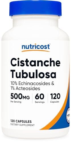 Nutricost Cistanche Tubulosa 500mg Per Serving, 120 Capsules - Vegan, GMO-Free, 60 Servings