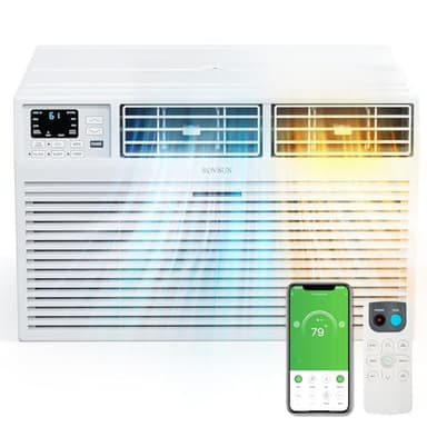 ROVSUN Smart 8000 BTU Through the Wall Air Conditioner with Heat, Wall AC Unit & Heater Combo with Remote, APP & Voice Control & Timer Function, Compatible with Alexa/Google Assistant, 115V/60Hz