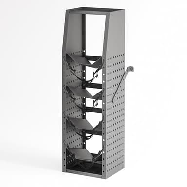 Yunphia Refrigerant Tank Rack, Steel Freon Tank Holder Rack - Four-Tier Structure with 264-Pound Load-Bearing Capacity, Suitable for Freon, Oxygen, and Nitrogen (14.6''L x 12.9''W x 51.77''H).