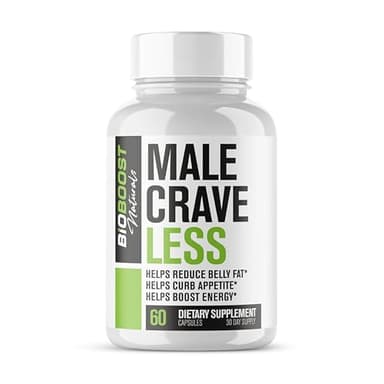 Nutrimend IQ Male Crave Less - Fat Burner & Appetite Suppressant for Men to Help Shed Belly Fat, Sustain Muscle & Boost Energy | 3rd Party Tested Supplement - 60 Weight Loss Pills to Help Lose Weight