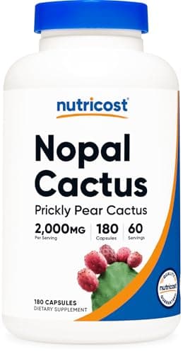Nutricost Nopal Cactus (2000mg) 180 Vegan Capsules - Prickly Pear Cactus, 60 Servings