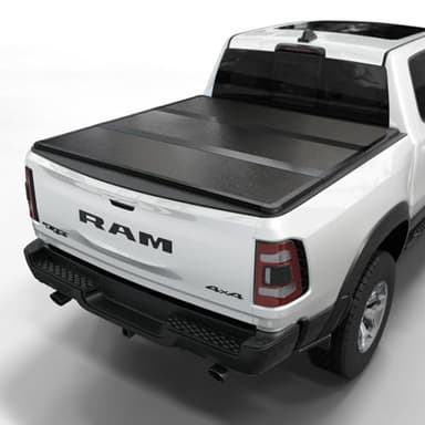 Toptiny Hard Folding Truck Bed Tonneau Cover|HTF011|Fits 2009-2026 Dodge Ram 1500 5' 7" Bed Without Ram Box (67.4")