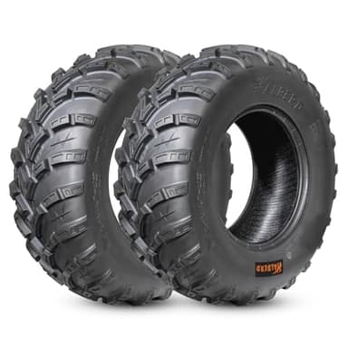 HALBERD HU03 6PR ATV/UTV Tires, 25x10-12 All Terrain 15mm Tread Depth 25x10x12 Trail Sand Off-Road Tires, Set of 2 ATV Tires