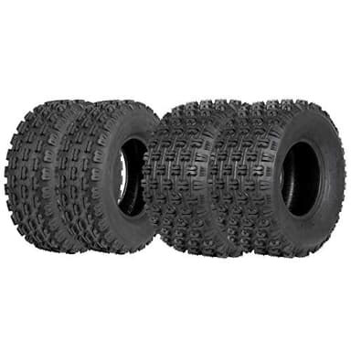 Weize Set of 4 Sport ATV UTV Tires 21x7-10 Front & 20x10-9 Rear, 4PR, Rear Tire Replacement