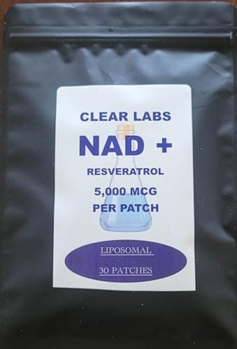 Pacific Health Sciences - Clear Labs NAD+ and Resveratrol Anti-Aging Patches, Liposomal Formula for Energy and Cell Support - Maximum Absorption -