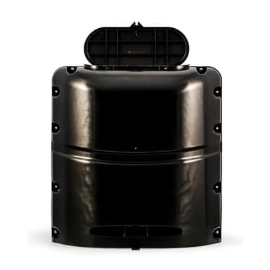 Camco Single Camper/RV Propane Tank Cover - Features a Removable Top Panel & Heavy-Duty Polymer Design - Fits 20lb. Steel Single Tanks (40578)