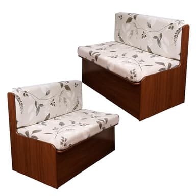 CRFATOP 2 Sets RV Dinette Cushion Covers Printed Camper Cushion Slipcover Stretch 2 Seat Sofa Chair Cover Furniture Protector for RV Camper Car Bench 2 Backrest Covers & 2 Bench Covers,01