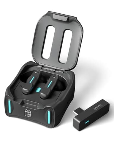 Middle Rabbit SW4 Pro VR Gaming Earbuds with Mic Wireless, 2.4G Dongle + Bluetooth Dual Mode, 20ms Low Latency, Compatible with Meta Quest 3/3s/2, PS5, PlayStation