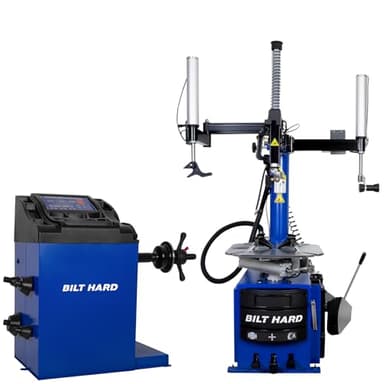 BILT HARD 24" Capacity Tire Changer and Balancer Combo, Tire Changing Machine with Bead Blaster & Dual Assist Arms, Wheel Balancer and Changer for Tire Mounting and Changing