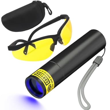 SEVENKA Air Conditioner Leak Detector, Professional Rechargeable AC Leak Detector Kit, AC UV Dye Leak Detection with UV Protective Glasses, Portable Bag