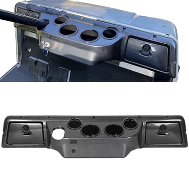 HECASA Dash Board Cover Assembly Compatible with 1982-Up Club Car DS Golf Cart Carbon Fiber Style Glove Boxes 4 Cup Holders (DS Models ONLY)