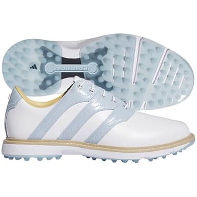 adidas Men's MC Z-Traxion Spikeless Golf Shoes, Footwear White/Wonder Blue/Savannah, 11