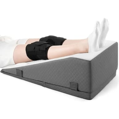 Hapiclody Leg Elevation Pillow for After Surgery – Adjustable Height Knee Surgery Recovery Leg Support Pillow, Designed for Knee Replacement Recovery, Double Legs Elevating Wedge