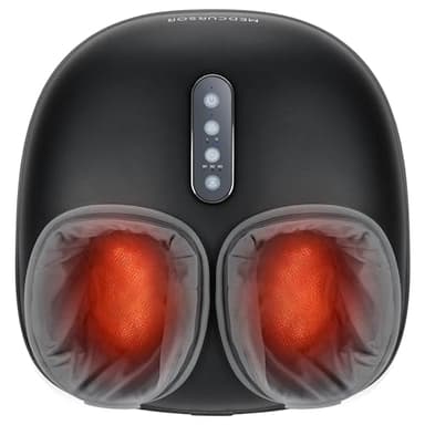 Medcursor Foot Massager with Heat - Shiatsu Feet Massage Machine Delivers Relief for Tired Muscles & Plantar, Deep Kneading Therapy, Multi-Level Settings for Home, Office Use, Size up to 13"