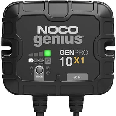 NOCO Genius GENPRO10X1: 1-Bank, 10A Onboard Battery Charger - 10A Per Bank, 12V Waterproof Marine Charger with Overcharge Protection & Temperature Compensation – for Lead-Acid & Lithium Batteries