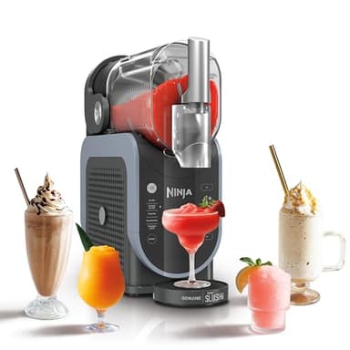 Ninja SLUSHi with RapidChill Technology, 88 oz. Frozen Drink & Slushie Machine, 5 Preset Programs, Margaritas, Frappés, and More, Premium Accents, Black, FS301