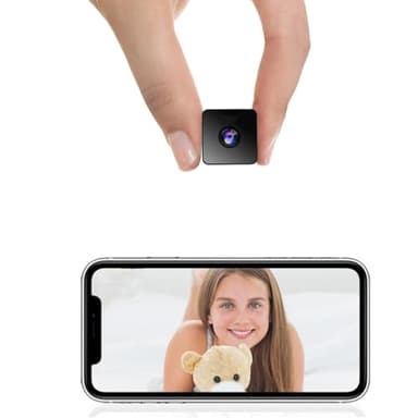 X W EI UNION Camera Hidden Home Mini Spy Camera WiFi Room Video Camera Hidden Small Nanny Cam with App Motion Detection Night Vision Indoor Security for Kids, Pet, Elders