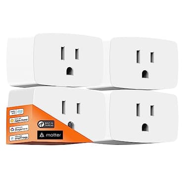 Onvis Matter Over Thread Smart Plug, Smart Mini Outlet, Works with Apple Home, Alexa & Google Home, 15A/1800W （4Pack）