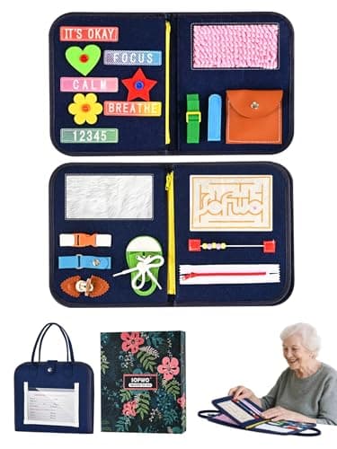 SOFWO Fidget Blanket for Adults with Dementia, Alzheimers Dementia Activities Products for Elderly and Seniors,Gift and Game for Alzheimer’s or Dementia.