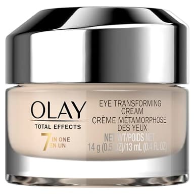 Olay Eye Cream, Total Effects Anti-Aging Treatment, 7-in-1 Hydrating, Evens Tone, Brightens, Smooths Line Lines, Minimizes Look of Pores, Firms, Reduces Dark Spots - Fast Absorbing, 0.5 Oz