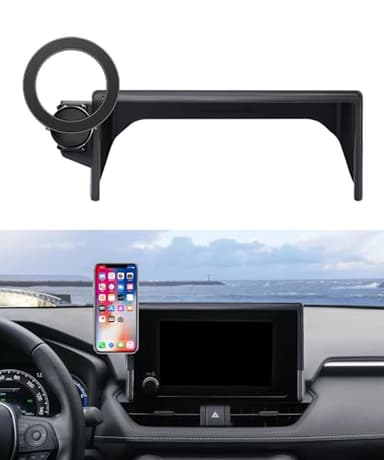 MaserWeller Car Phone Holder for Toyota RAV4 2019-2025 Accessories 7/8-Inch Screen Fixed Clip, 360° Rotation Smart Phone Mount Compatible with MagSafe, Cell Phone Holder That Does Not Affect Air Vent