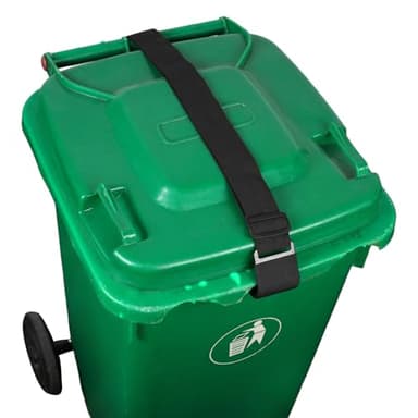 2PCS Trash Can Locks for Animals, Adjustable Garbage Can Lid Locks Security Strap, Raccoon Bear Proof Trash Can Lock, Prevent Odor from Spreading,Fits Multiple Sizes Cans