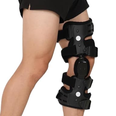 Orthomen Lateral Unloader Knee Brace for Osteoarthritis & Bone on Bone Pain, Adjustable Offloader Knee Support with Built-in Hex Key, Medical Grade for Men & Women (Left, Outside)