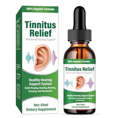 Tinnitus Relief for Ringing Ears, Natural Herbal Blend, Best Ear Ringing Relief Drops for Reduce Ear Noise & Improve Hearing, for Men & Women, 2 Fl Oz