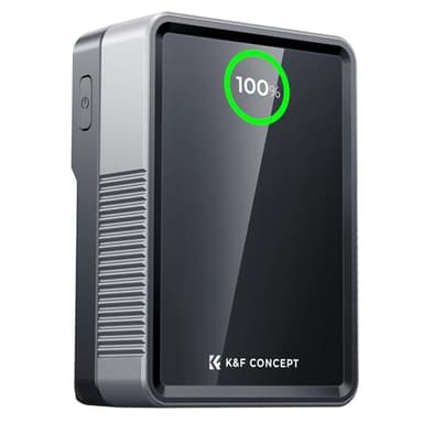 K&F CONCEPT V Mount Battery 50Wh 3400mAh Mini V-Mount Battery with 65W Output and TFT Screen, 2H Full Charge, DC, D-Tap, USB-C, USB-A for Camera Camcorder Video Light Monitor