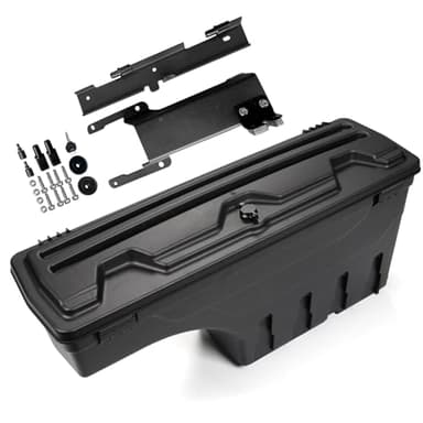 DOTCOM Truck Bed Swing Storage Case Tool Box Compatible with Ford F150 2015 2016 2017 2018 2019 2020 Lockable Truck Bed Storage Box Right Side