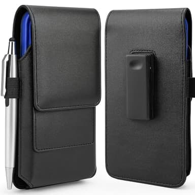 Mopaclle Phone Holster with 360° Rotating Clip,Cell Phone Belt Holder Compatible with iPhone 17 Pro Max/Air,iPhone 16 Pro Max,15 14 Pro Max & Plus,Galaxy S25+/S24+/S23+ & FE Models, Fit with Case On