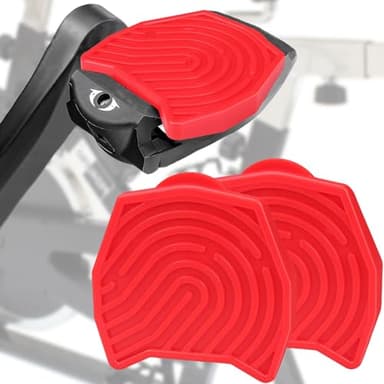 FWUNYVN 3Pcs Bike Pedal Converter Compatible with Peloton & Venzo Bikes,Peloton Pedals Adapter for Regular Shoes Sneakers, Replacement Pedal Plate for Look Delta Pedals, Share for Friends Famil (Red)