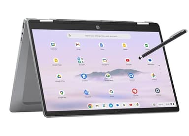 HP 14b Convertible 2-in-1 Chromebook Plus in Meteor Silver 14" Touch FHD Intel i3 8-Core up to 3.80GHz 8GB Ram 128GB 4K Graphics WiFi 6 Chrome OS (14b -i3 - Renewed)