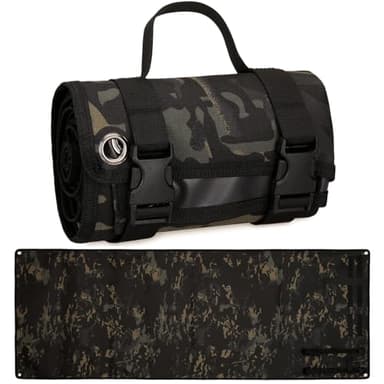 SunForMorning Tactical Shooting Mat Non-Slip Shooters Range Pad Hunting Accessories Shooting Bag, Black Camo