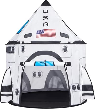 JOYIN Rocket Ship Play Tent Pop up Play Tent Kids Indoor Outdoor Spaceship Playhouse Tent Set