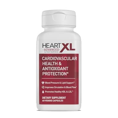 OmegaXL HeartXL Advanced - Heart Health Supplement - Three clinically Studied Mediterranean antioxidant extracts - Supports Blood Pressure, Cholesterol and Circulatory Health (60 Capsules)