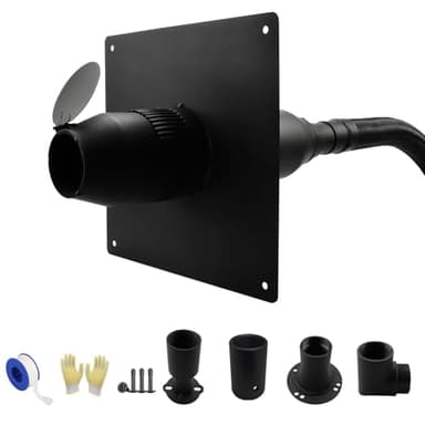 MADONGLI 2025 Upgraded Heavy Duty Generator Exhaust Extension Silencer Kit with Insulated Through-Wall Mounting Plate, Reduce Noise by 52% and Safe Emission Exhaust Gas- Includes 4 Adapters
