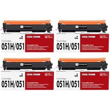 051H 051 High-Yield Black Toner Cartridge 4-Pack Compatible for Canon 051H Toner Cartridge 051 CRG051H CRG051 for Canon imageCLASS MF269dw MF267dw MF264dw MF266dn MF263dn LBP162dw LBP161dn Printer