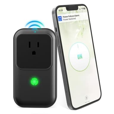 Power Failure Alarm WiFi, Freezer Power Outage Alarm with App Notifications & Loud 110dB & 3 Sirens, Smart Home Power Monitoring for GFCI Trips, Refrigerator, Sump Pumps, Aquarium