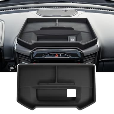 CZmenghe 12 Inches Screen Dashboard Storage Organizer Compatible with 2019-2025 Dodge RAM 1500 Dashboard Storage Tray Replacement for 2019-2025 Dodge RAM 1500 Accessories