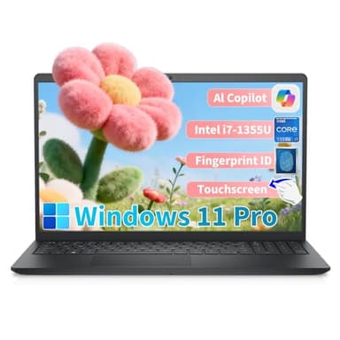 Dell 15 Laptop DC15250, Intel Core i7-1355U (UP to 5.0 GHz), 15.6 FHD Display, 32GB RAM, 1TB SSD, Backlit Keyboard, Fingerprint, Lifetime Windows 11 Pro for Business & Students