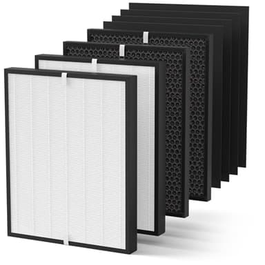 Youjors AD3000 Replacement Filter Compatible with Air Doctor 3000/3000M/3000Pro Air Purifier, 2 Main Filter & 2 Carbon Filters with 4 Pre-Filters (Not for AD3500)